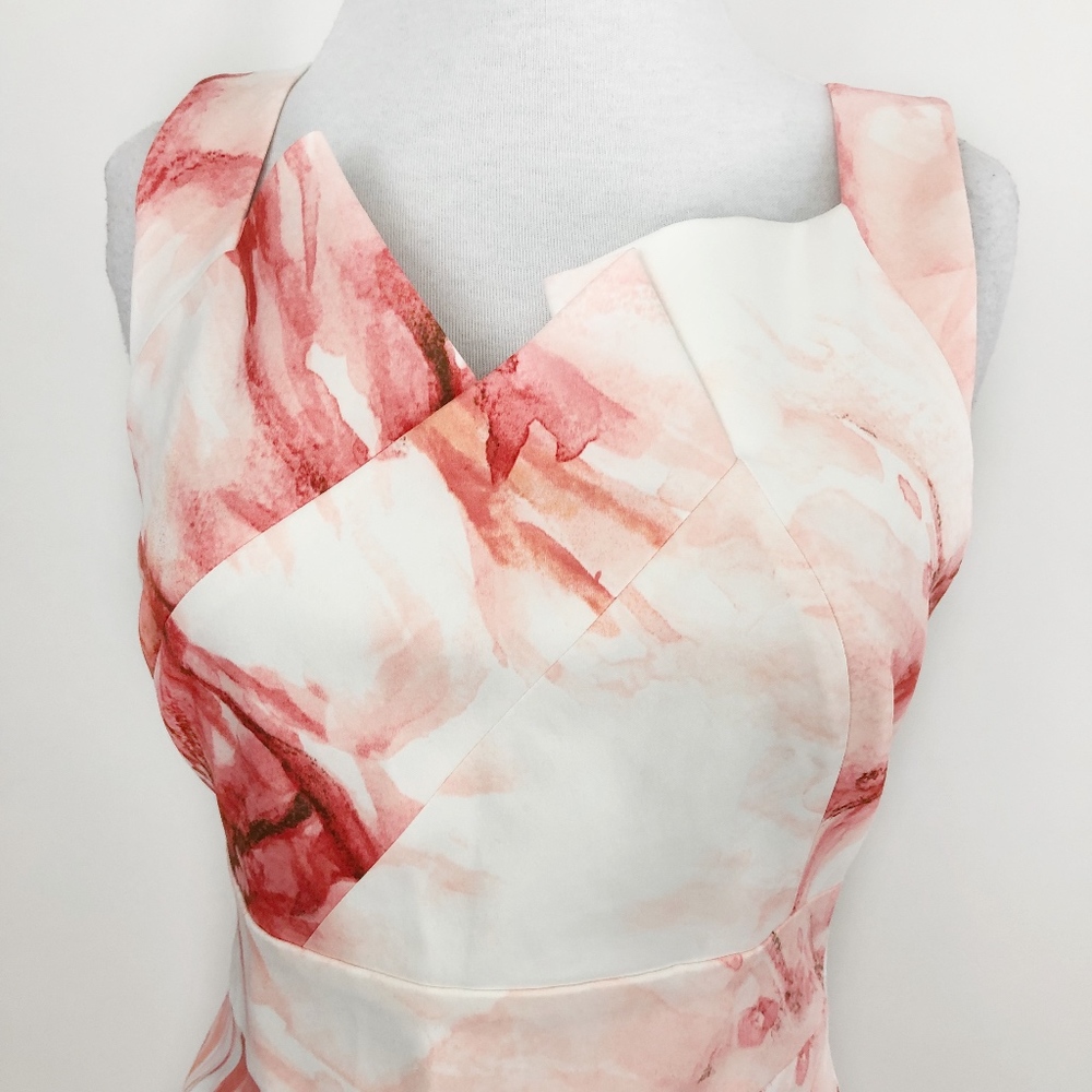 ✨sold✨karen millen • watercolor pleated neck dress - Picture 4 of 8